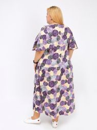 Платье женское 519Б Фиолетовый, круги